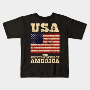 Flag of USA Kids T-Shirt